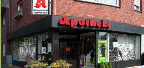 Eingang der Wagenfeld-Apotheke in Drensteinfurt